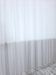 Perdea Bicolor grej cu alb din material tip borangic