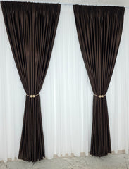 Draperie la reducere soft wenge, varianta mai usoara a catifelei, ieftina la preț avantajos