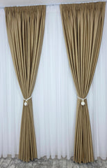 Draperie Rolex Catifea Capucino cu Sclipici Auriu