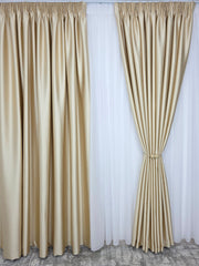 Draperie Paris blackout 100% opaca pe culoarea crem-auriu