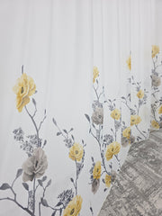 Perdea Solaris tip in, material plin ca textura, model floral