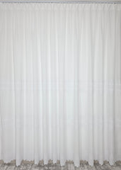 Perdea Lior alba cu broderie material plin ca textura tip in