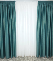 Draperie Rolex din catifea verde turcoaz cu sclipici auriu