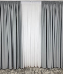 Draperie simpla gri deschis blackout 80%