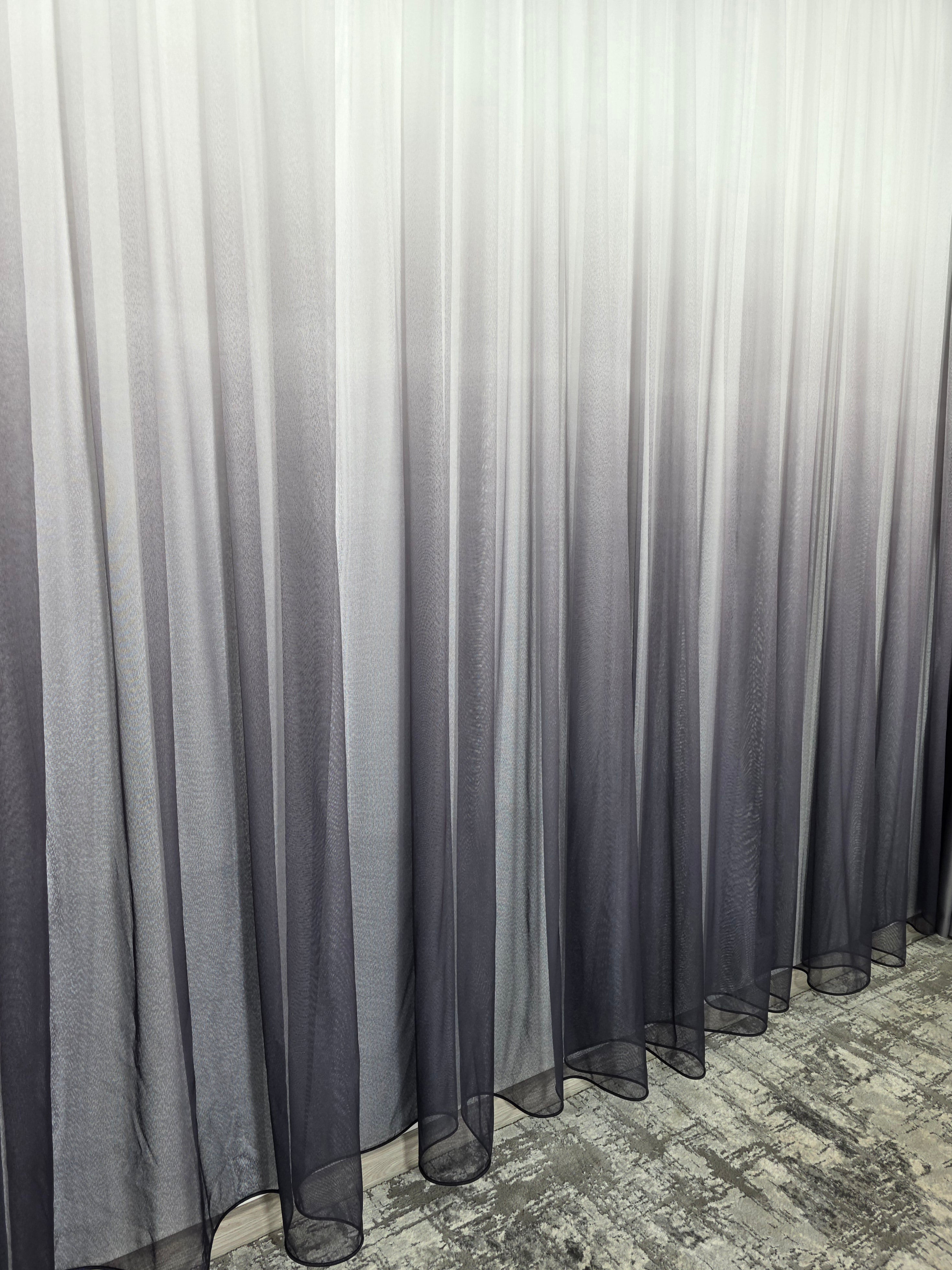 Set Rebeca: perdea bamboo degrade gri mov si draperie catifea mov blackout 98%
