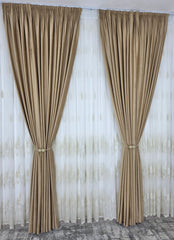 Perdea Aurora din Bamboo cu Broderie Crem – ideala pentru livinguri cu canapele crem, bej sau cappuccino si mobilier lemn natur sau alb –