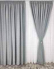 Draperie simpla gri deschis blackout 80%
