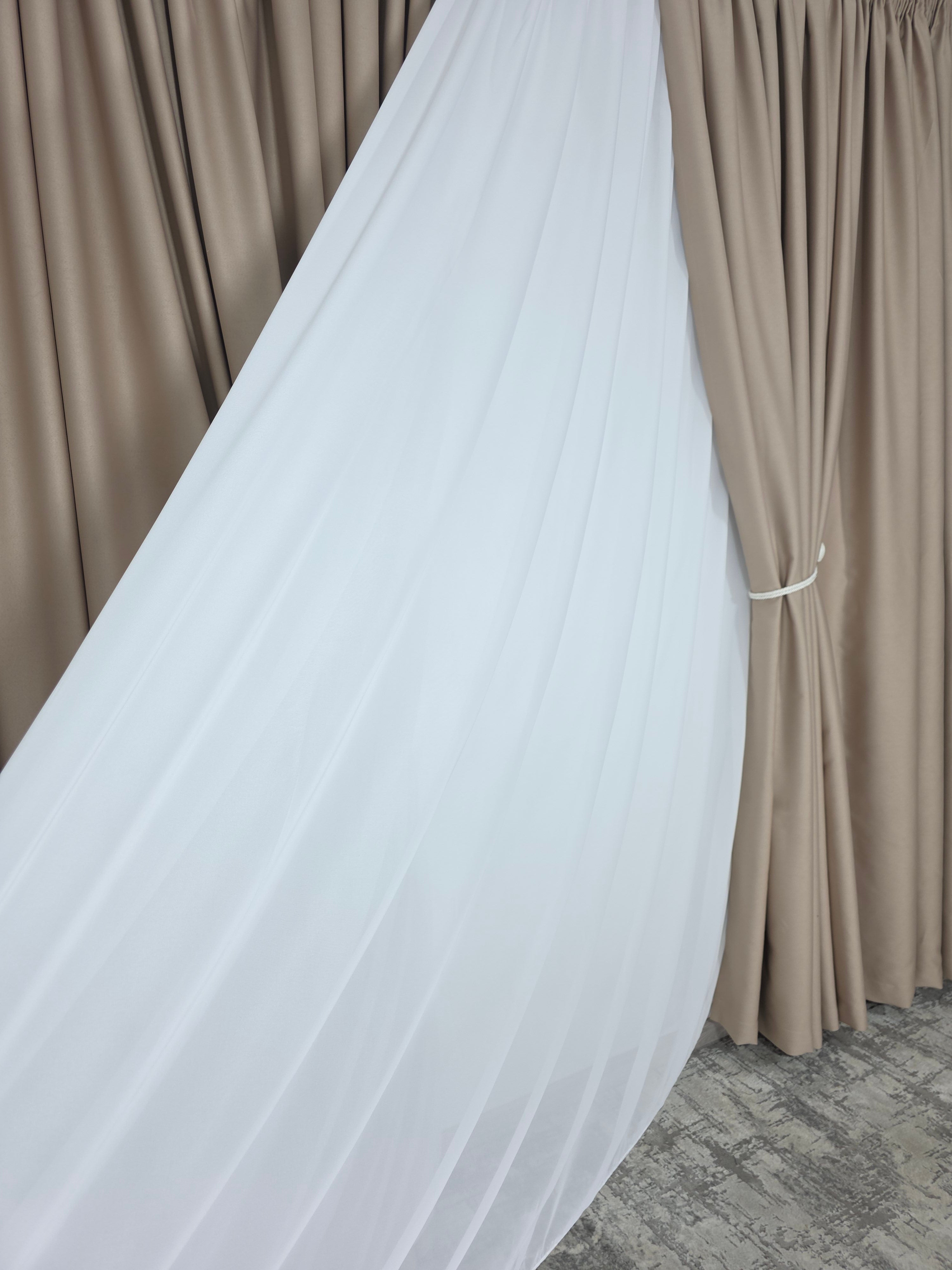 Colectia Hotel: Perdea Voal Alb si Draperii Blackout 90%-Crem Roze