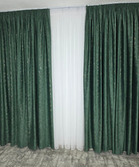 Draperie Pandantiv Catifea Verde Smarald Cu Insertii