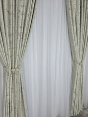 Draperie Pandantiv Catifea Crem Cu Insertii