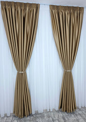 Draperie Paris blackout 100% opaca pe culoarea caramel