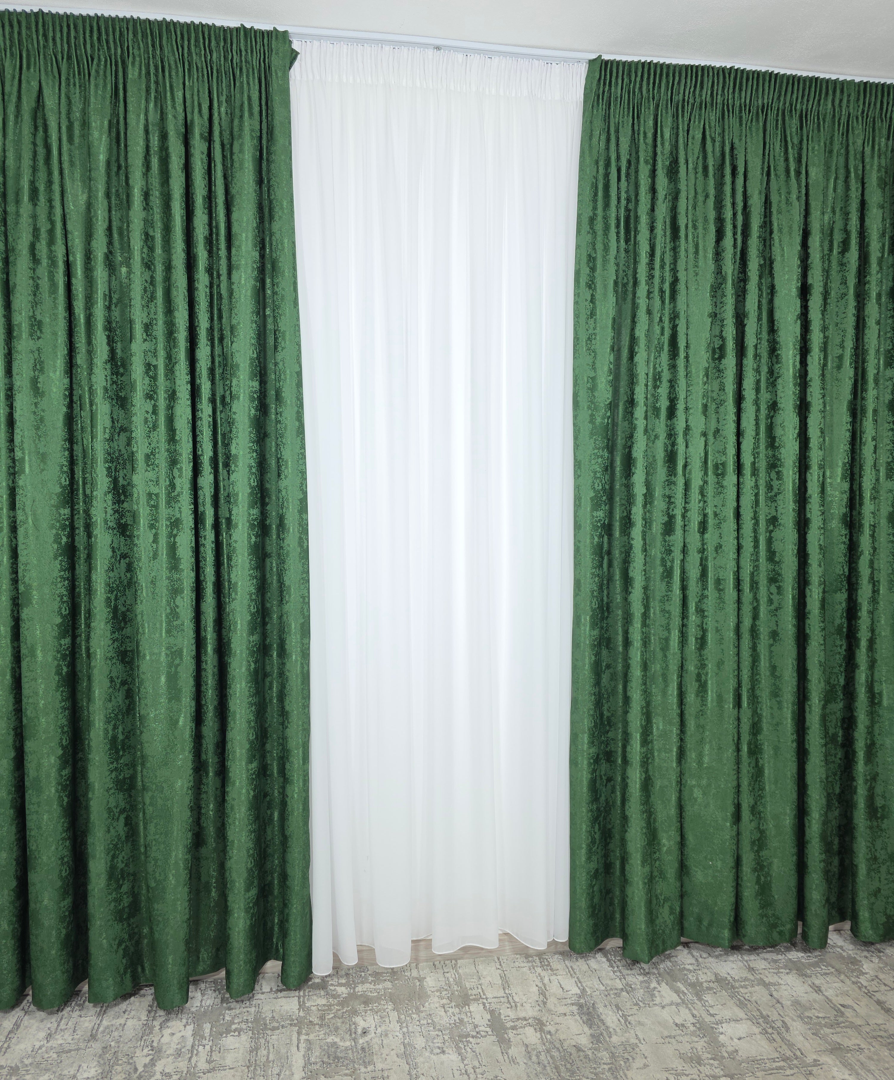 Colectia Decorativa: Perdea alba simpla voal Si Draperie Tip Decorativă Verde Smarald