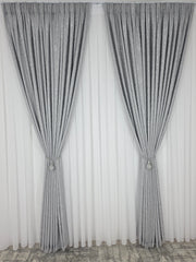 Draperie Los Angeles gri deschis texturată cu aspect de vopsea decorativă
