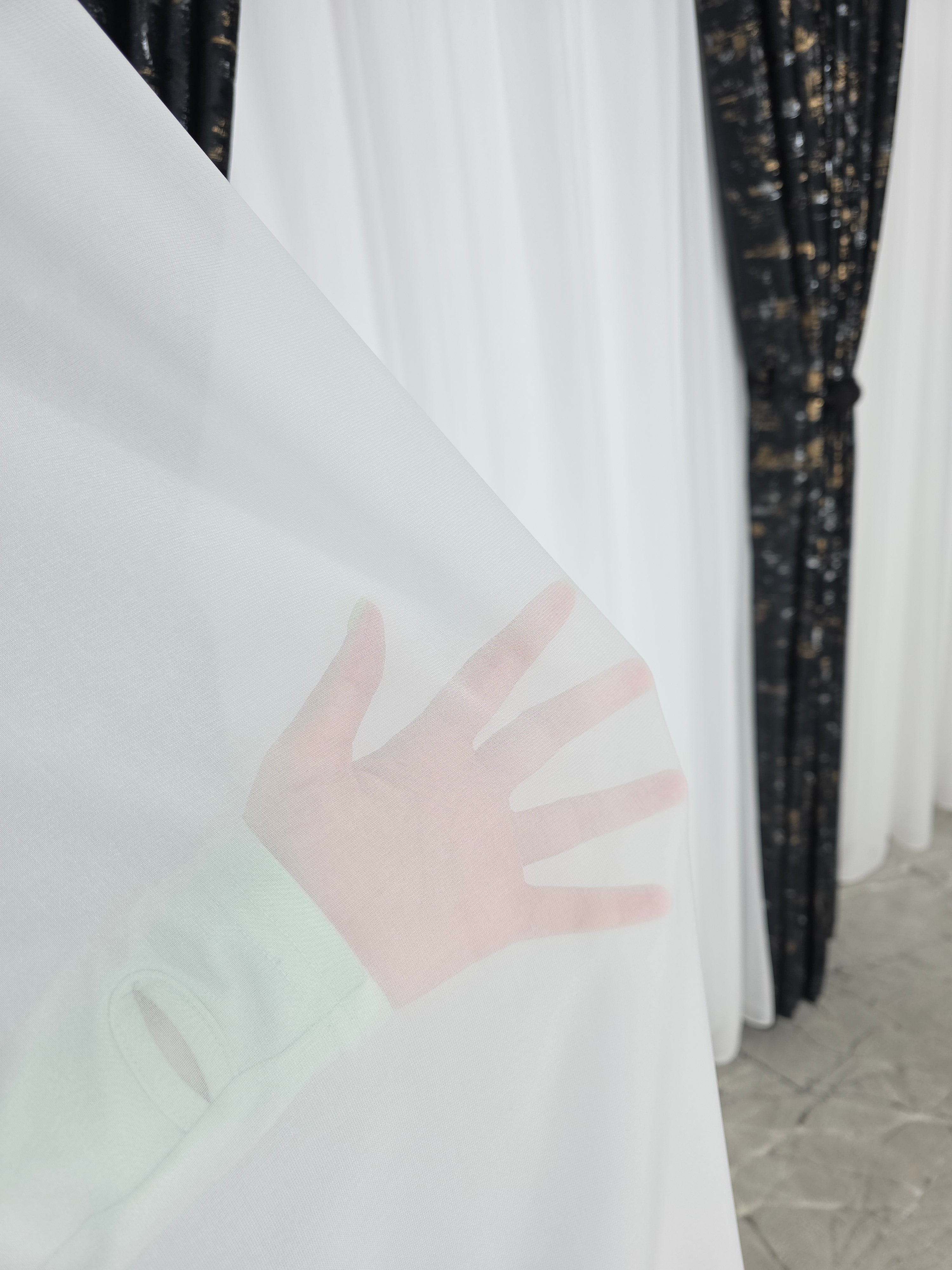 Colectia Elegance: Perdea Voal Premium Si Draperie Catifea Neagra Cu Insertii model Golden