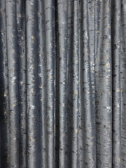 Draperie Mayon catifea gri inchis cu insertii gri aurii