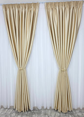 Colectia Noapte-Zi: Perdea voal alb premium si Draperie Paris blackout 100% opaca pe culoarea crem-auriu