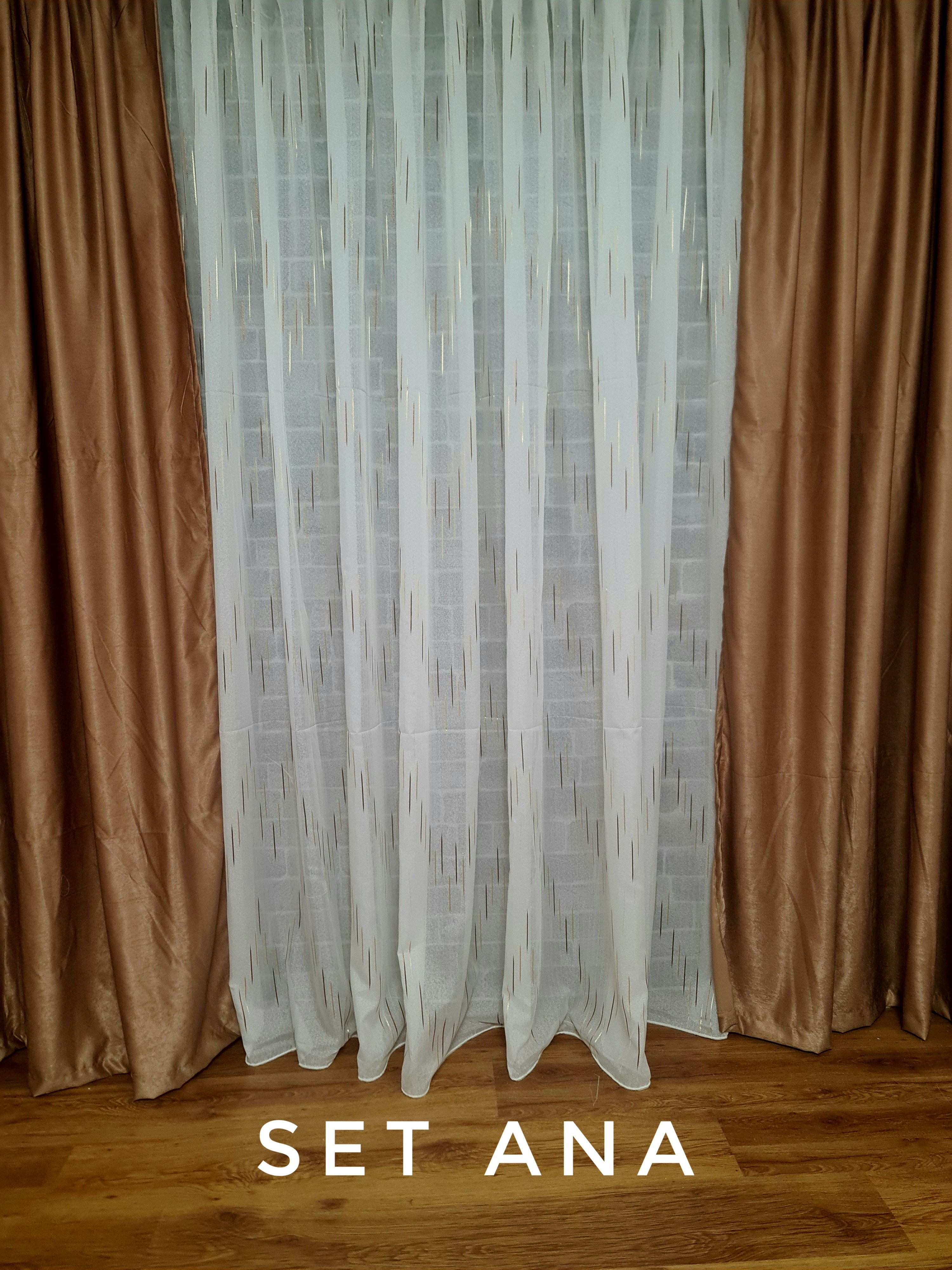 Set perdea si draperie Ana - CASABLANCA Set perdea si draperie Ana Casa Blanca Curtains & Drapes 730.00 CASABLANCA 8metriperdeacu6metridraperiepentrusinagaleriede4-5 CASABLANCA