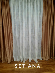 Set perdea si draperie Ana - CASABLANCA Set perdea si draperie Ana Casa Blanca Curtains & Drapes 730.00 CASABLANCA 8metriperdeacu6metridraperiepentrusinagaleriede4-5 CASABLANCA