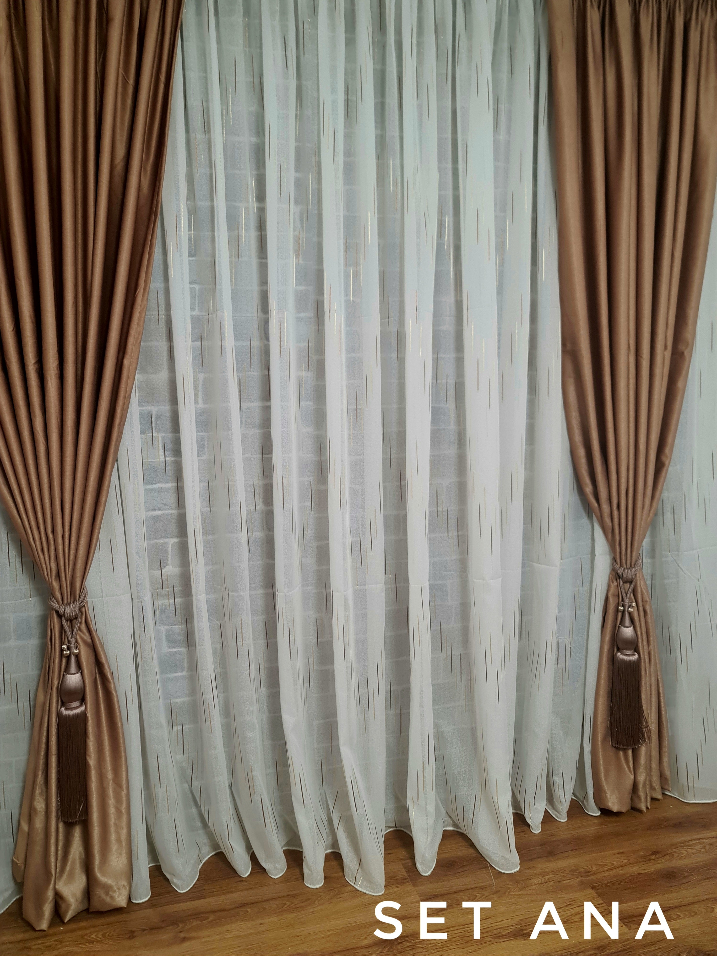 Set perdea si draperie Ana - CASABLANCA Set perdea si draperie Ana Casa Blanca Curtains & Drapes 365.00 CASABLANCA  CASABLANCA