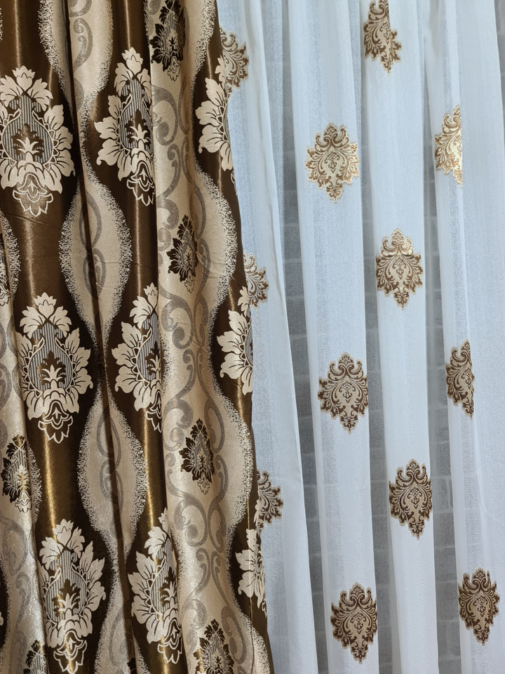 Perdea crem confectionata din in cristal, mode baroc - CASABLANCA Perdea crem confectionata din in cristal, mode baroc Casa Blanca Curtains & Drapes 45.00 CASABLANCA  CASABLANCA