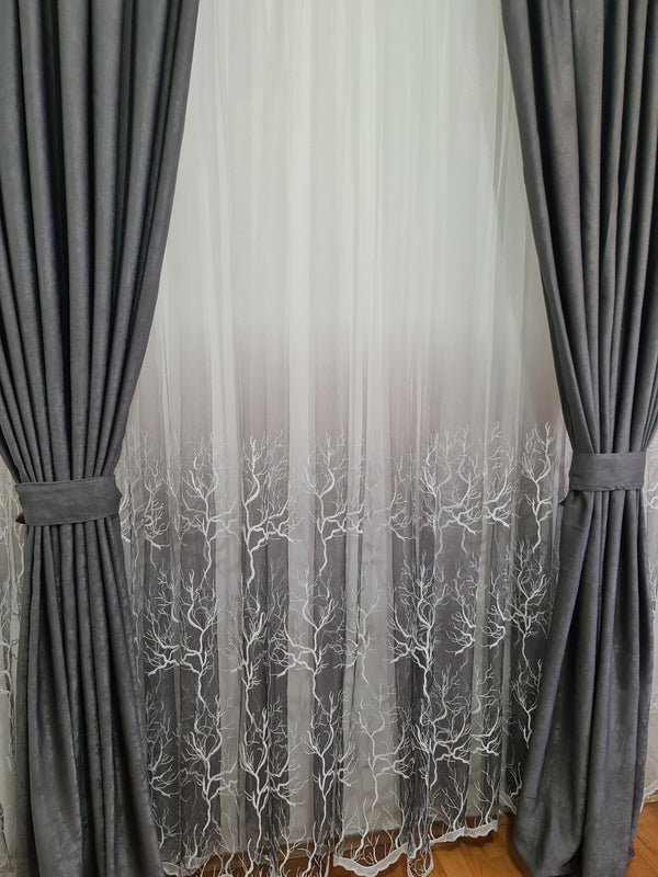 Draperie gri închis, varianta mai ușoară a catifelei - CASABLANCA Draperie gri închis, varianta mai ușoară a catifelei Casa Blanca Curtains & Drapes 50.00 CASABLANCA  CASABLANCA