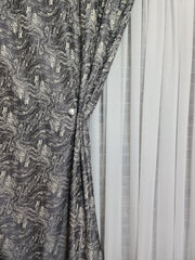 Draperie gri metalizat cu crem - CASABLANCA Draperie gri metalizat cu crem Casa Blanca Curtains & Drapes 65.00 CASABLANCA  CASABLANCA