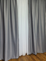 Draperie blackout simpla gri mediu - CASABLANCA Draperie blackout simpla gri mediu Casa Blanca Curtains & Drapes 50.00 CASABLANCA  CASABLANCA