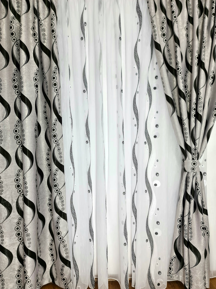 Set Perdea si Draperie Gimi - CASABLANCA Set Perdea si Draperie Gimi Casa Blanca Curtains & Drapes 330.00 CASABLANCA  CASABLANCA