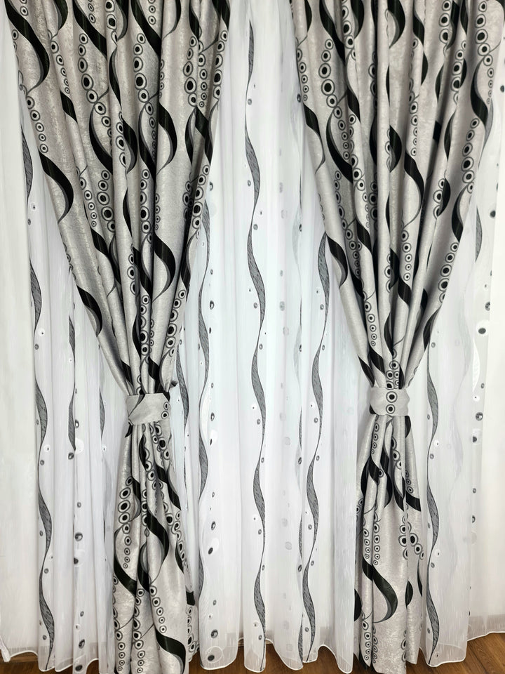 Set Perdea si Draperie Gimi - CASABLANCA Set Perdea si Draperie Gimi Casa Blanca Curtains & Drapes 330.00 CASABLANCA  CASABLANCA