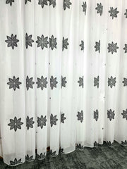 Perdea flori alb cu negru, model Romeo - CASABLANCA Perdea flori alb cu negru, model Romeo Casa Blanca Curtains & Drapes 40.00 CASABLANCA  CASABLANCA