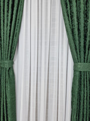 Set perdea din matase alba si draperie decorativa verde smarald - CASABLANCA Set perdea din matase alba si draperie decorativa verde smarald Casa Blanca Curtains & Drapes 400.00 CASABLANCA  CASABLANCA