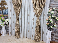 Set din perdea sable crem-maro baroc si draperie baroc crem-maro - CASABLANCA Set din perdea sable crem-maro baroc si draperie baroc crem-maro Casa Blanca Curtains & Drapes 330.00 CASABLANCA  CASABLANCA