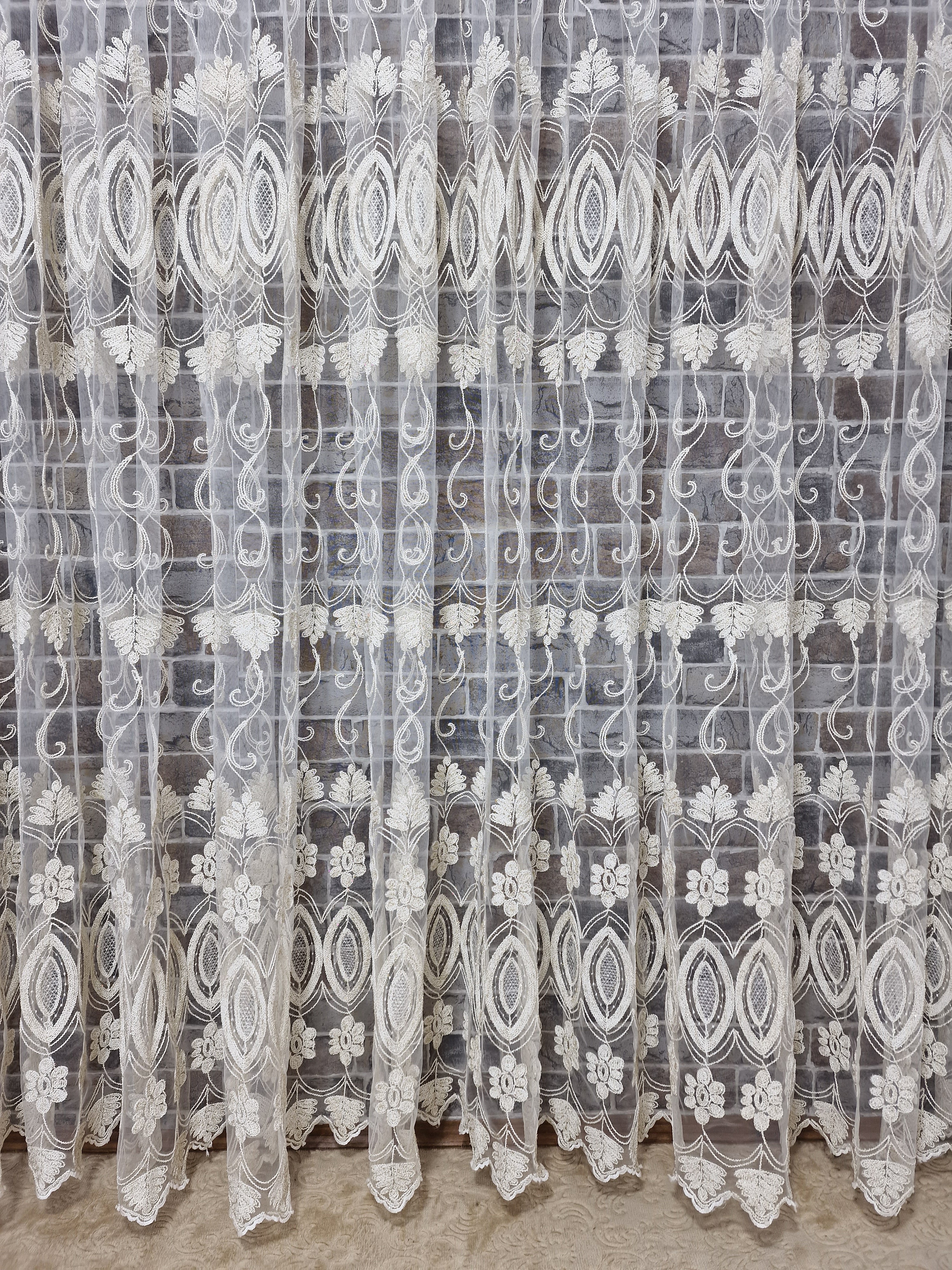 Perdea din tul cu broderie crem si fir auriu, model oglinda - CASABLANCA Perdea din tul cu broderie crem si fir auriu, model oglinda CasaBlanca Curtains & Drapes 40.00 CASABLANCA  CASABLANCA