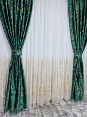 Set complet perdea si draperie, colectia Golden, varianta verde smarald - CASABLANCA Set complet perdea si draperie, colectia Golden, varianta verde smarald CASABLANCA  740.00 CASABLANCA  CASABLANCA