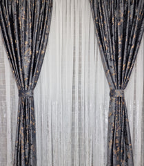 Set complet perdea si draperie, colectia Golden, varianta gri inchis - CASABLANCA Set complet perdea si draperie, colectia Golden, varianta gri inchis CASABLANCA  740.00 CASABLANCA  CASABLANCA