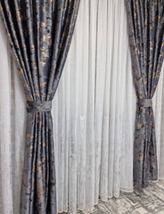 Set complet perdea si draperie, colectia Golden, varianta gri inchis - CASABLANCA Set complet perdea si draperie, colectia Golden, varianta gri inchis CASABLANCA  740.00 CASABLANCA  CASABLANCA