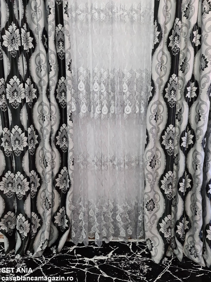 Set perdea si draperie Ania - CASABLANCA Set perdea si draperie Ania Casa Blanca Curtains & Drapes 330.00 CASABLANCA  CASABLANCA