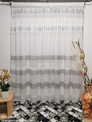 Set perdea si draperie Luiza, imprimeu geometric, ideal pentru spatii contemporane - CASABLANCA Set perdea si draperie Luiza, imprimeu geometric, ideal pentru spatii contemporane Casa Blanca Curtains & Drapes 420.00 CASABLANCA  CASABLANCA