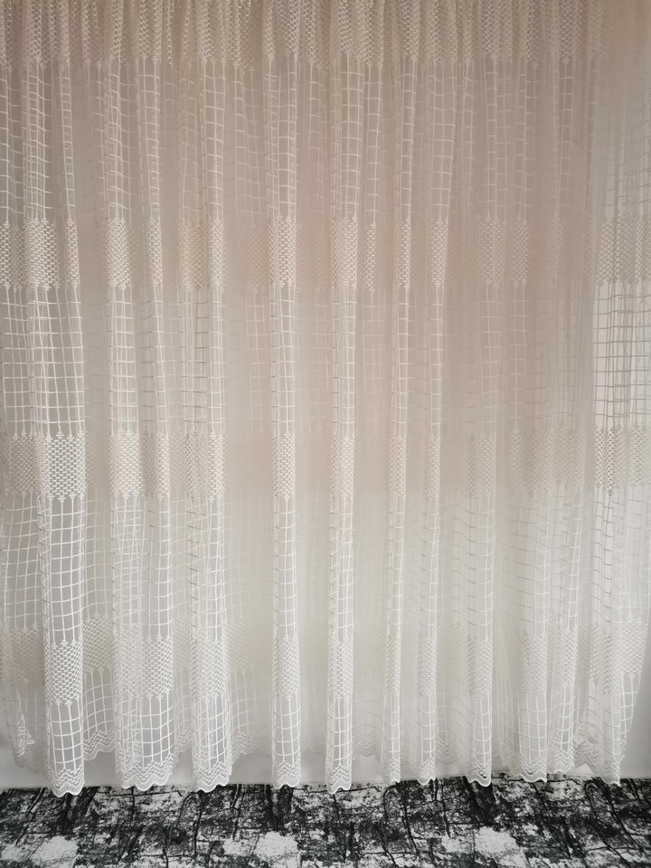 Perdea din tul cu broderie crem - CASABLANCA Perdea din tul cu broderie crem Casa Blanca Curtains & Drapes 85.00 CASABLANCA  CASABLANCA