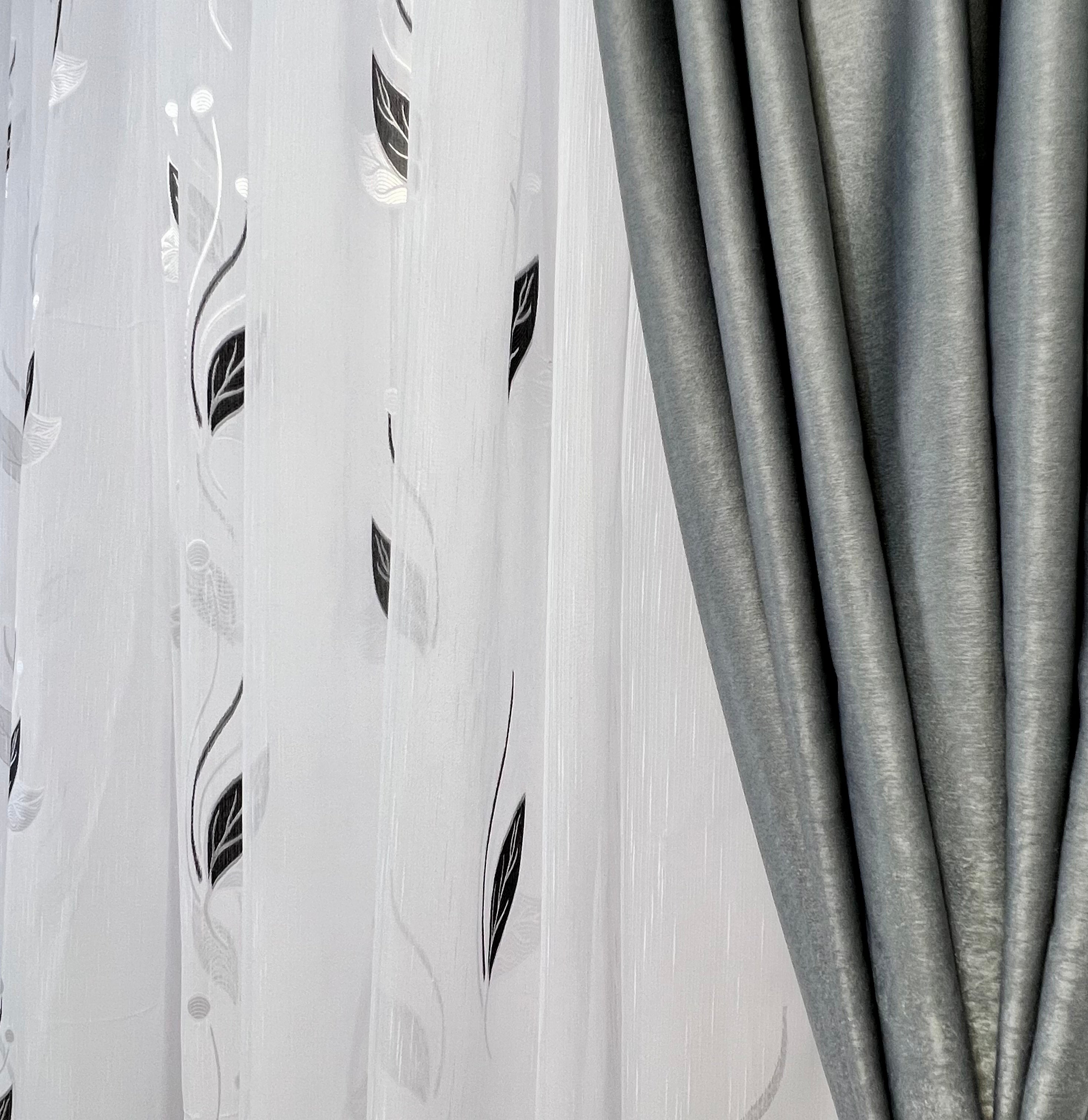 Perdea sable, flori alb cu negru, nesifonabila, model Olga - CASABLANCA Perdea sable, flori alb cu negru, nesifonabila, model Olga Casa Blanca Curtains & Drapes 40.00 CASABLANCA  CASABLANCA